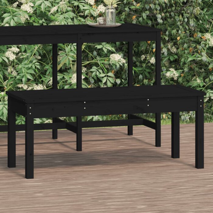 VXL8720845691349_m_en_hd_1.jpg Banc de jardin noir 109x44x45 cm bois massif de pin – Image 1