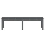 Banc de jardin à 2 places gris 159,5x44x45cm bois massif de pin – Image 2