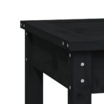Banc de jardin à 2 places noir 159,5x44x45cm bois massif de pin – Image 4