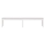 Banc de jardin à 2 places blanc 203,5x44x45 cm bois massif pin – Image 2