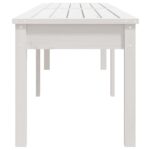 Banc de jardin à 2 places blanc 203,5x44x45 cm bois massif pin – Image 3