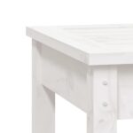 Banc de jardin à 2 places blanc 203,5x44x45 cm bois massif pin – Image 4
