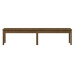 Banc de jardin à 2 places marron miel 203,5x44x45cm bois de pin – Image 2