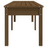 Banc de jardin à 2 places marron miel 203,5x44x45cm bois de pin – Image 3