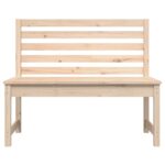 Banc de jardin 109 cm bois massif de pin – Image 2