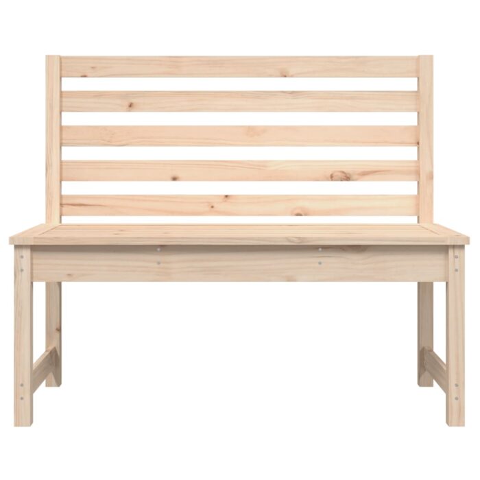Banc de jardin 109 cm bois massif de pin – Image 2