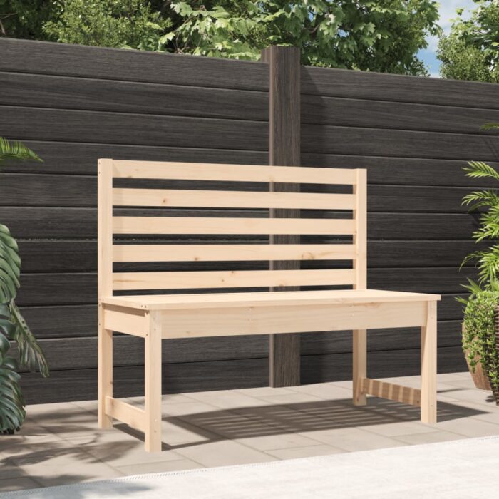 Banc de jardin 109 cm bois massif de pin – Image 1