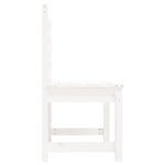 Banc de jardin blanc 109 cm bois massif de pin – Image 3