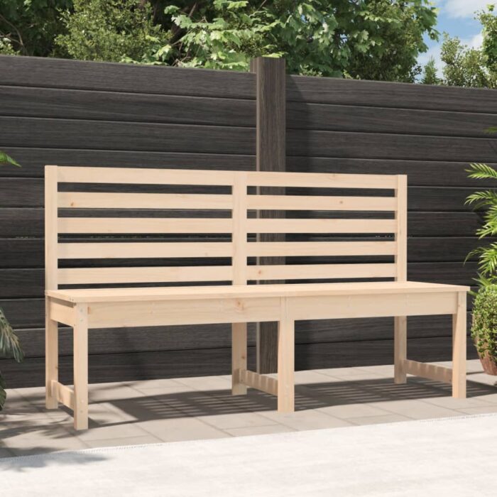 Banc de jardin 157,5 cm bois massif de pin – Image 1