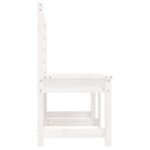 Banc de jardin blanc 157,5 cm bois massif de pin – Image 3