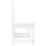 Banc de jardin blanc 201,5 cm bois massif de pin – Image 3