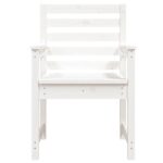Chaises de jardin lot de 2 blanc 60x48x91 cm bois massif de pin – Image 2
