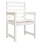Chaises de jardin lot de 2 blanc 60x48x91 cm bois massif de pin – Image 3