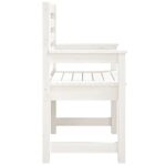 Chaises de jardin lot de 2 blanc 60x48x91 cm bois massif de pin – Image 4