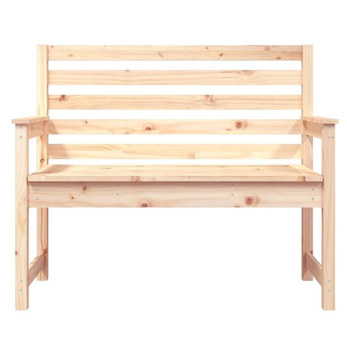 Banc de jardin 109x48x91,5 cm bois massif de pin – Image 2