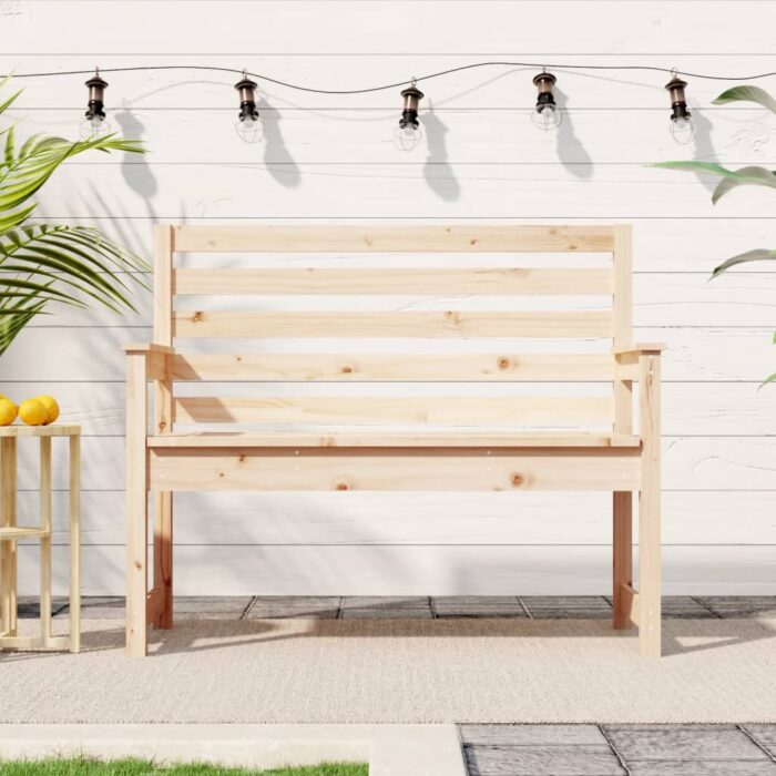 Banc de jardin 109x48x91,5 cm bois massif de pin – Image 1