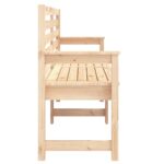 Banc de jardin 159,5x48x91,5 cm bois massif de pin – Image 3