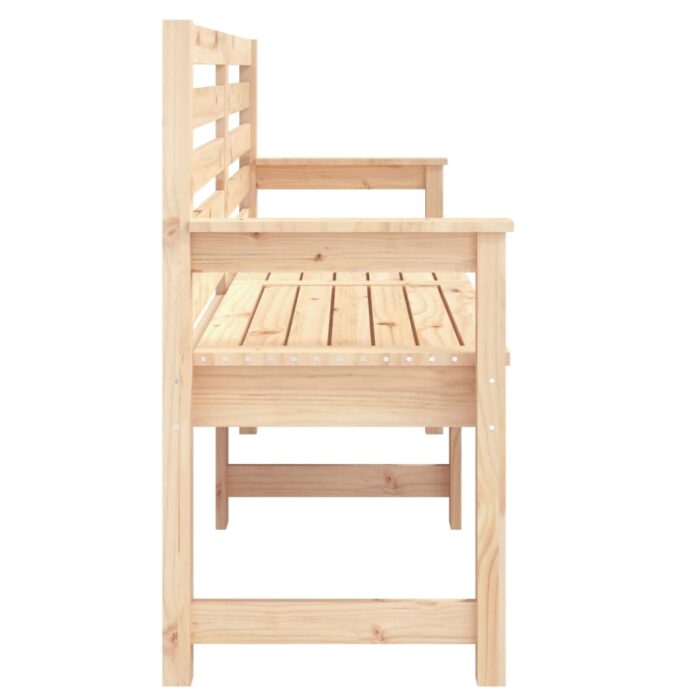Banc de jardin 159,5x48x91,5 cm bois massif de pin – Image 3