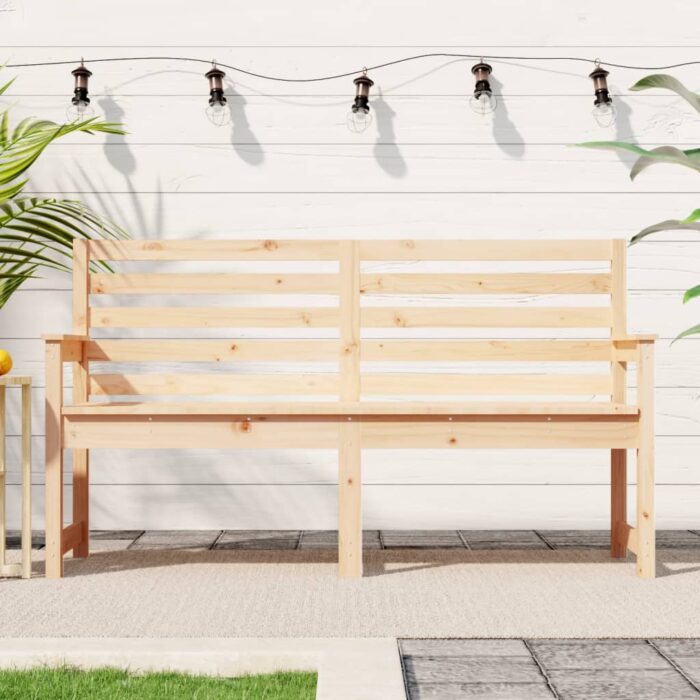 Banc de jardin 159,5x48x91,5 cm bois massif de pin – Image 1