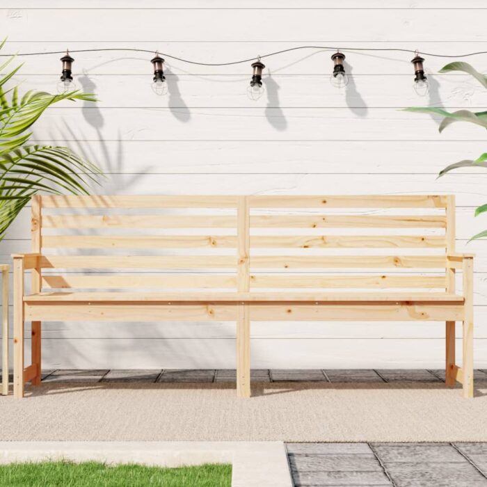 Banc de jardin 203,5x48x91,5 cm bois massif de pin – Image 1