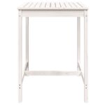 Table de jardin blanc 82,5x82,5x110 cm bois massif de pin – Image 2