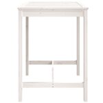 Table de jardin blanc 82,5x82,5x110 cm bois massif de pin – Image 3