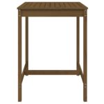 Table de jardin marron miel 82,5x82,5x110 cm bois massif de pin – Image 2