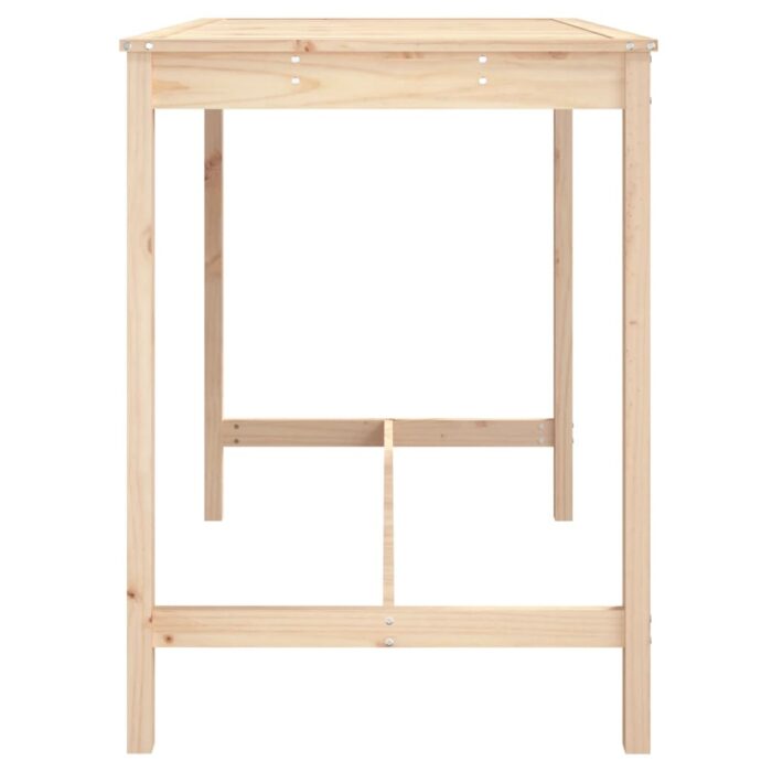 Table de jardin 121x82,5x110 cm bois massif de pin – Image 3