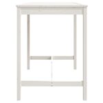 Table de jardin blanc 121x82,5x110 cm bois massif de pin – Image 3