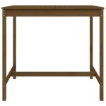 Table de jardin marron miel 121x82,5x110 cm bois massif de pin – Image 2