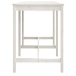 Table de jardin blanc 159,5x82,5x110 cm bois massif de pin – Image 3