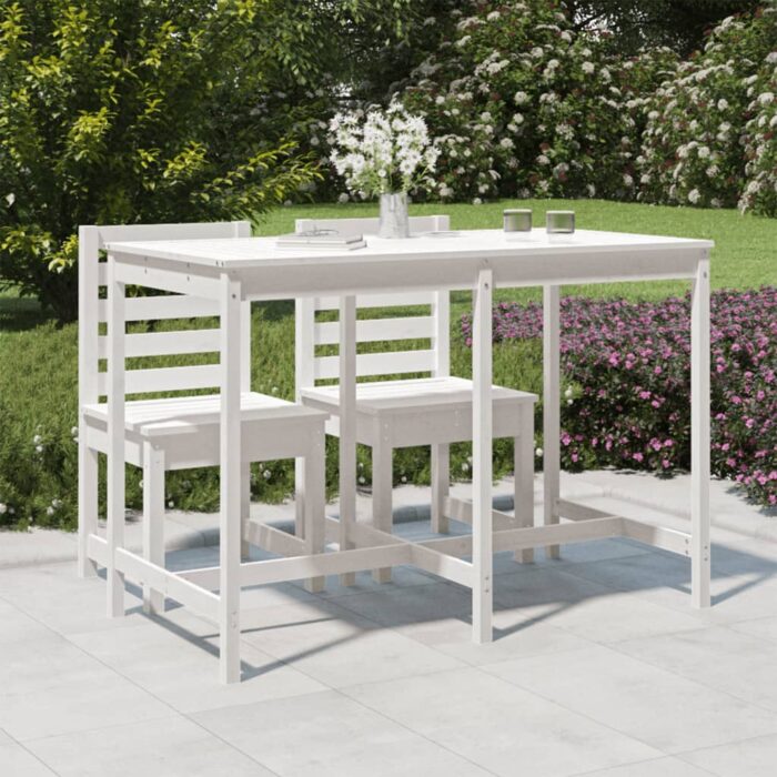 VXL8720845692094_m_en_hd_1.jpg Table de jardin blanc 159,5x82,5x110 cm bois massif de pin – Image 1