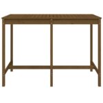 Table de jardin marron miel 159,5x82,5x110cm bois massif de pin – Image 2