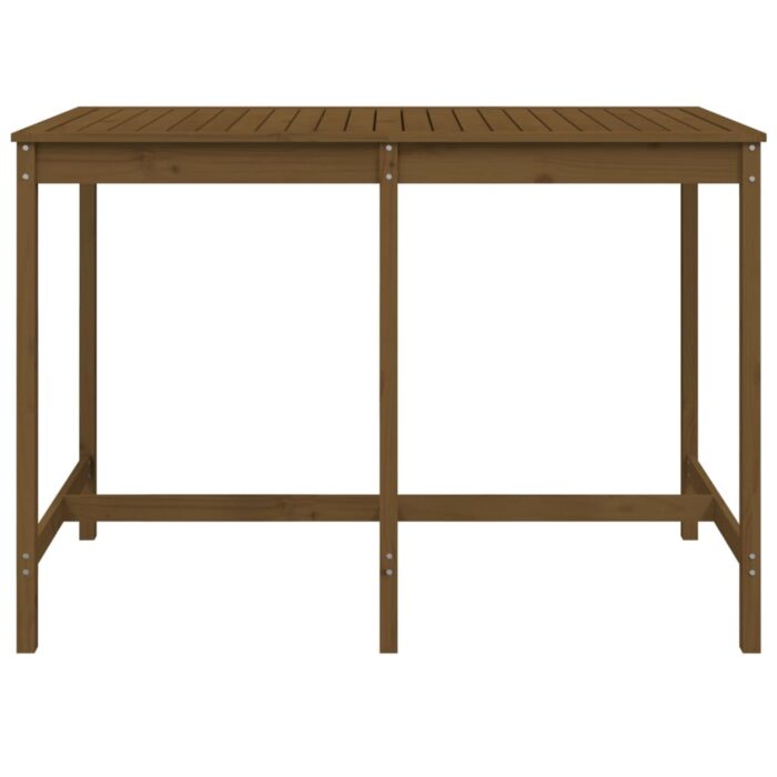 Table de jardin marron miel 159,5x82,5x110cm bois massif de pin – Image 2