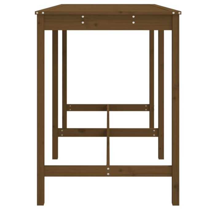 Table de jardin marron miel 159,5x82,5x110cm bois massif de pin – Image 3
