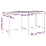 Table de jardin 203,5x90x110 cm bois massif de pin – Image 5