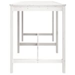 Table de jardin blanc 203,5x90x110 cm bois massif de pin – Image 3