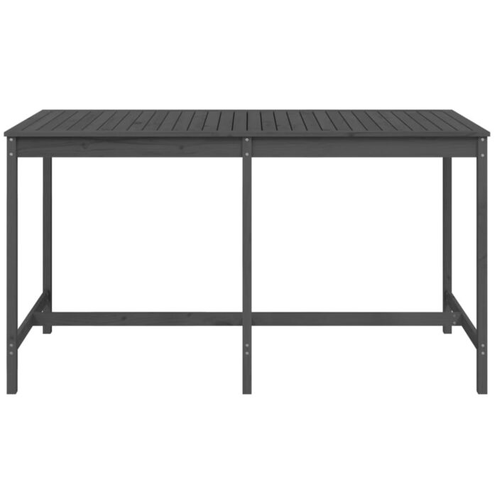 Table de jardin gris 203,5x90x110 cm bois massif de pin – Image 2