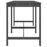 Table de jardin gris 203,5x90x110 cm bois massif de pin – Image 3