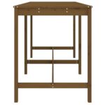 Table de jardin marron miel 203,5x90x110 cm bois massif de pin – Image 3