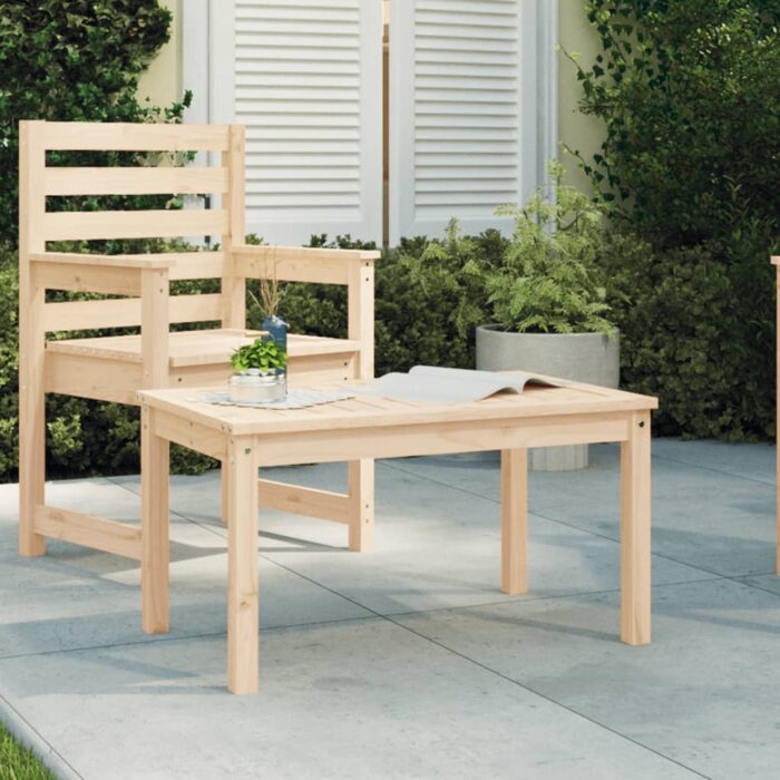 Table de jardin 82,5x50,5x45 cm bois massif de pin – Image 1