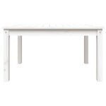 Table de jardin blanc 82,5x50,5x45 cm bois massif de pin – Image 3