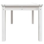 Table de jardin blanc 82,5x50,5x45 cm bois massif de pin – Image 4