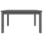 Table de jardin gris 82,5x50,5x45 cm bois massif de pin – Image 3