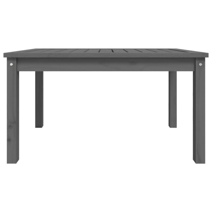 Table de jardin gris 82,5x50,5x45 cm bois massif de pin – Image 3