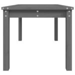 Table de jardin gris 82,5x50,5x45 cm bois massif de pin – Image 4
