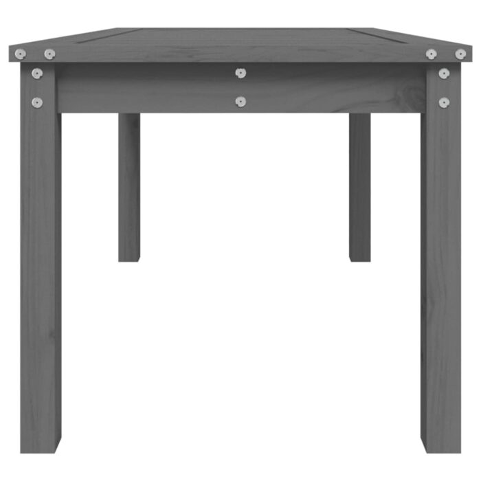 Table de jardin gris 82,5x50,5x45 cm bois massif de pin – Image 4