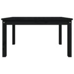 Table de jardin noir 82,5x50,5x45 cm bois massif de pin – Image 3