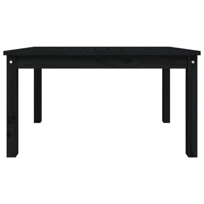 Table de jardin noir 82,5x50,5x45 cm bois massif de pin – Image 3