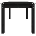 Table de jardin noir 82,5x50,5x45 cm bois massif de pin – Image 4